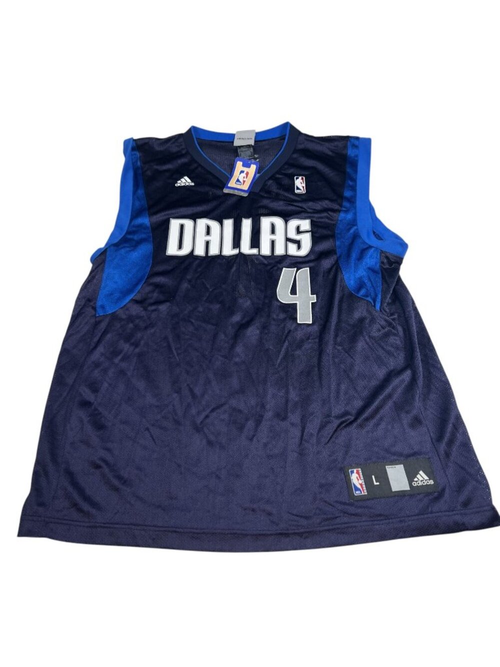 Adidas Dallas Mavericks Mens Navy Blue Caron Butler #4 Jersey Size Large NWT